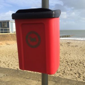 Ceaser 30Litre Plastic Dog Waste Poo Bin - Red - Green - Black