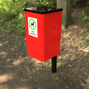 Eclipse Steel Secure Dog Waste Bin With Post & Fixings