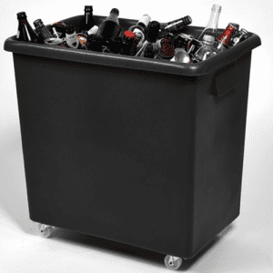Wheeled Trolley / Bin 135 litre ECO Bottle Bin Skip Black