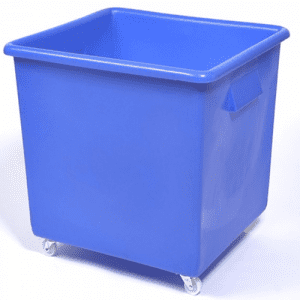 Wheeled Trolley / Bin 150 Litre Bottle Bin Skip Blue