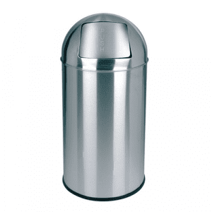 Stainless Steel - Detachable Lid Push Bin